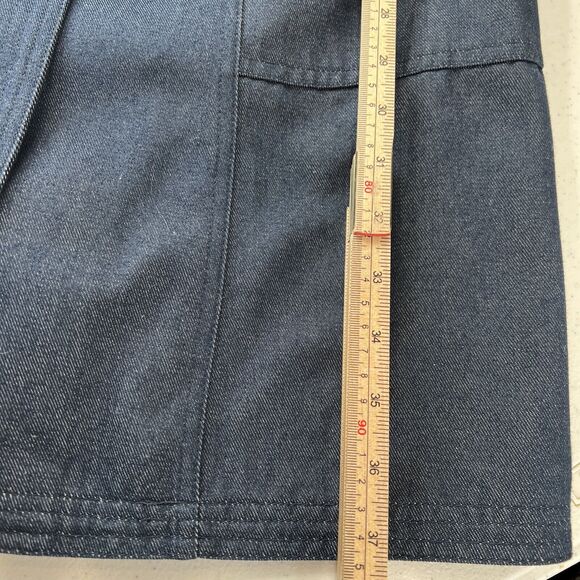 Gap Denim Trench Coat Women Small Long Capsule Classic Preppy‎ Trend Y2K - Picture 9 of 9